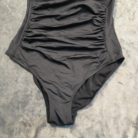 Sea Level Black Twist Front One Piece Swimsuit Women’s 8 Sustainable NWT - Picture 8 of 15